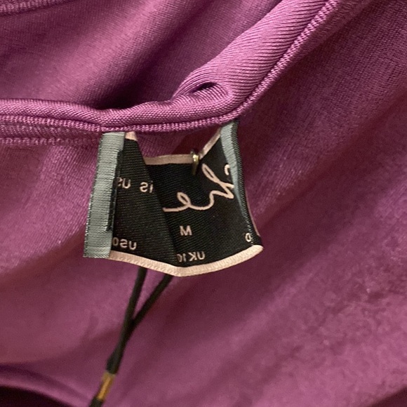 Elegant Purple One-Shoulder Mini Dress - Picture 7 of 11